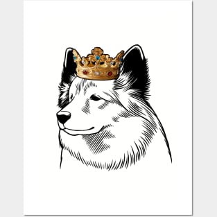 Icelandic Sheepdog King Queen Wearing Crown Posters and Art